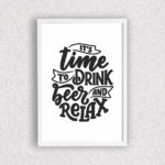 Quadro Hora de Beber e Relaxar - 1513