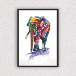 Quadro Elefante Colorido - 3528