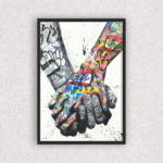 Quadro Mãos Grafite - 3535