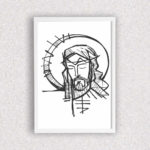 Quadro Jesus Minimalista - 4527