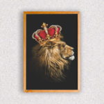 Quadro Leão Coroa Rei - 6772