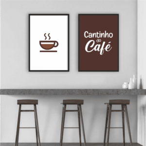 Kit 2 Quadros Cantinho do Café - 1520