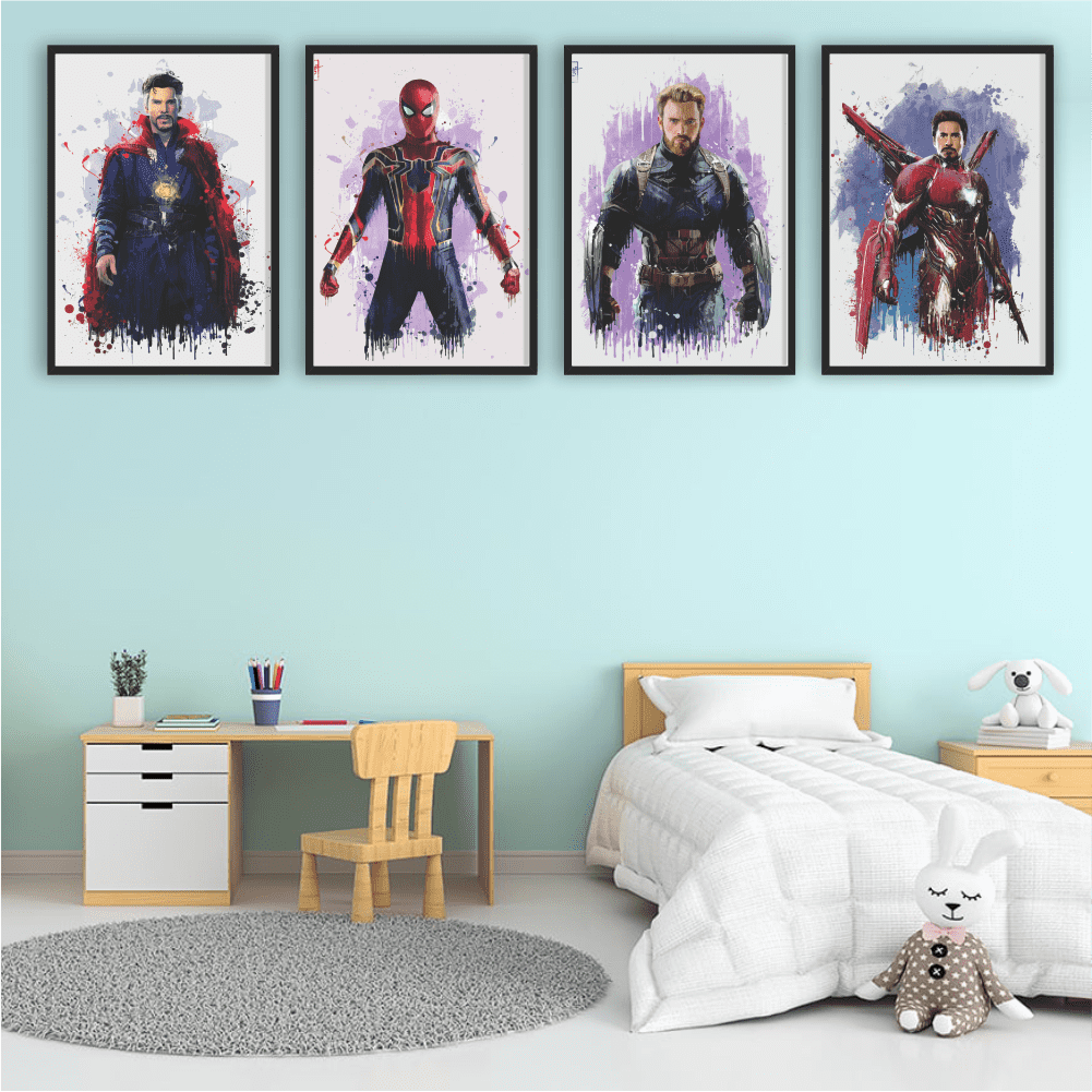 Quadros decorativos super heróis filme vingadores