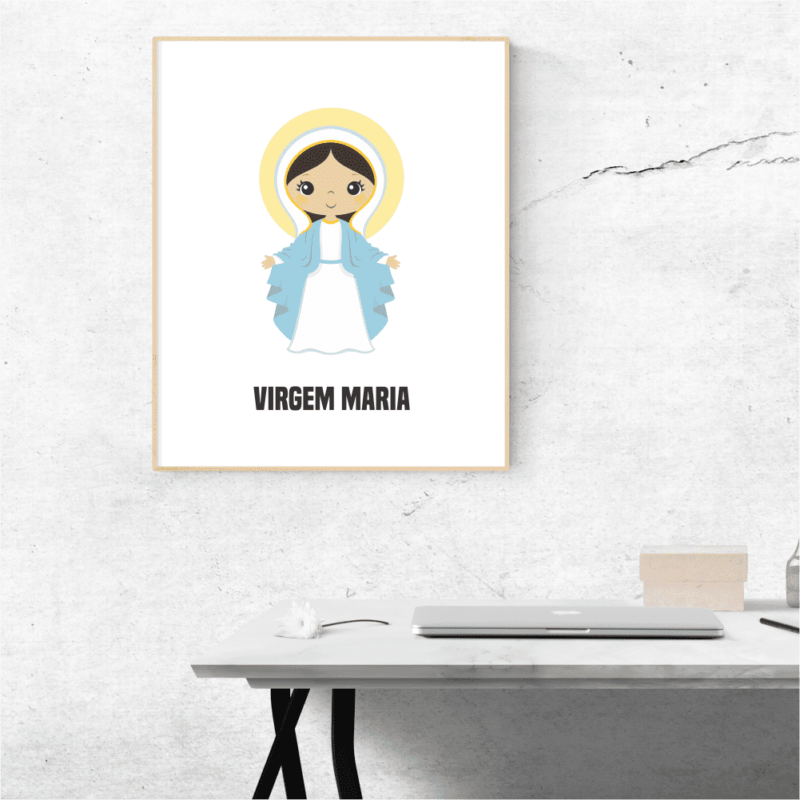 Quadro Virgem Maria Desenho - 4556