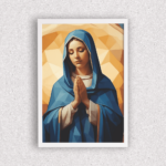 Quadro Virgem Maria Orando Geométrico - 5758