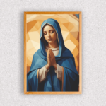 Quadro Virgem Maria Orando Geométrico - 5758