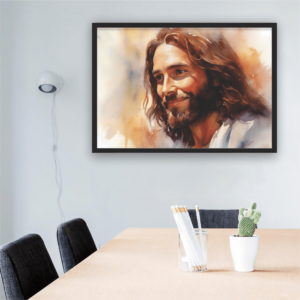 Quadro Pintura Jesus Feliz - 4564