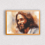 Quadro Pintura Jesus Feliz - 4564